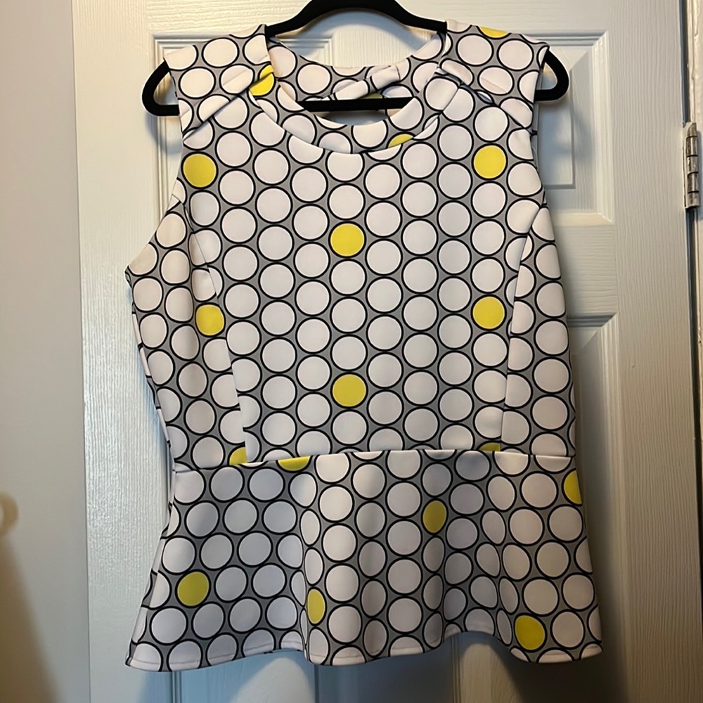 Sleeveless poplin blouse